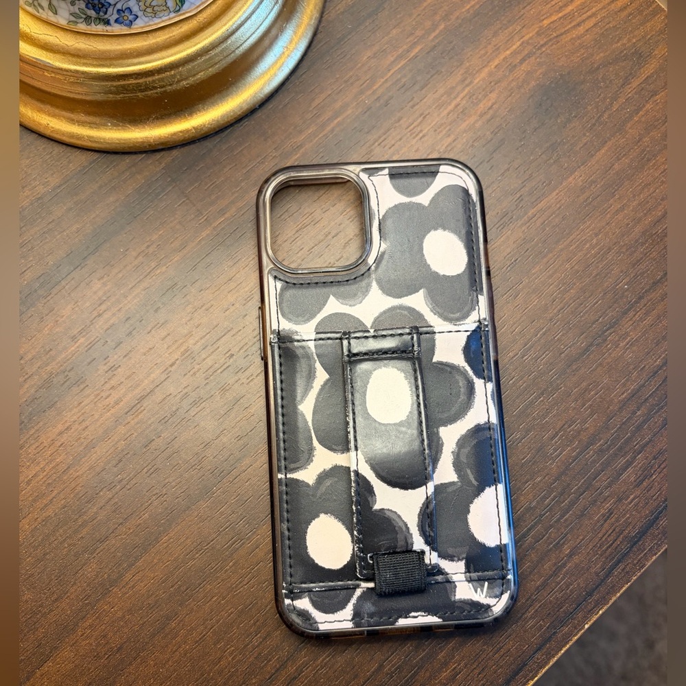 Elegant Black and White Floral Phone Case